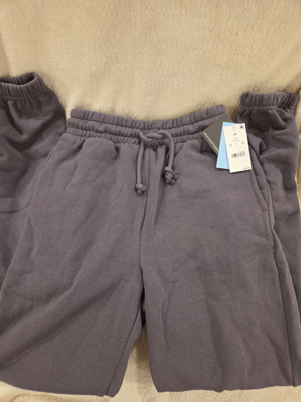 Grayson Threads Gray Jogger Sweatpants XS NWT Drawstring Lounge Pants